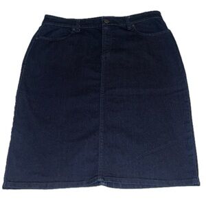Banana Republic Dark Blue Wash Denim Skirt Size 14